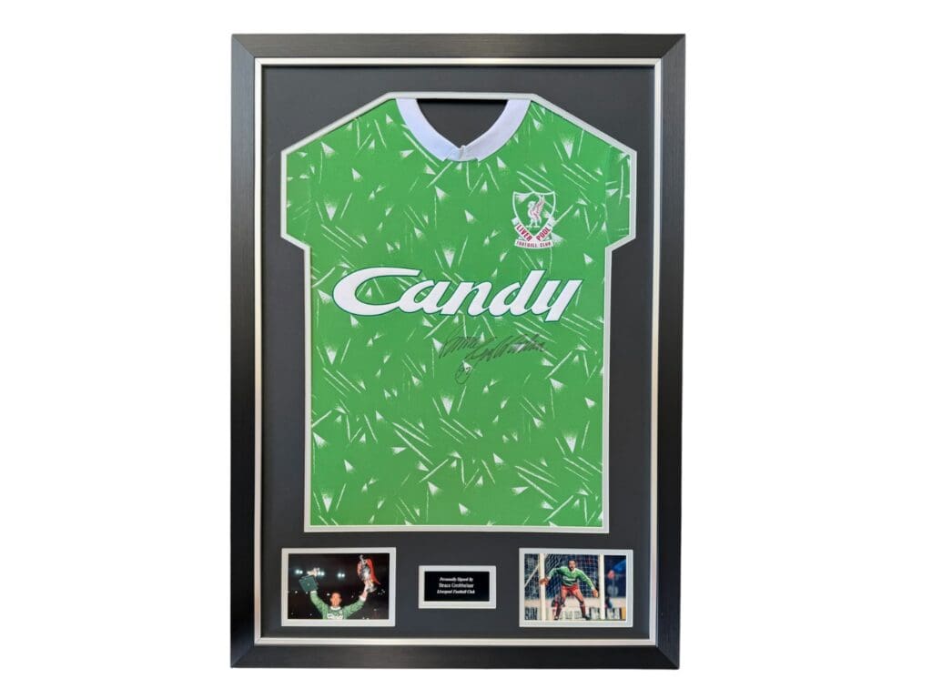 Bruce Grobbelaar Front signed green candy shirt