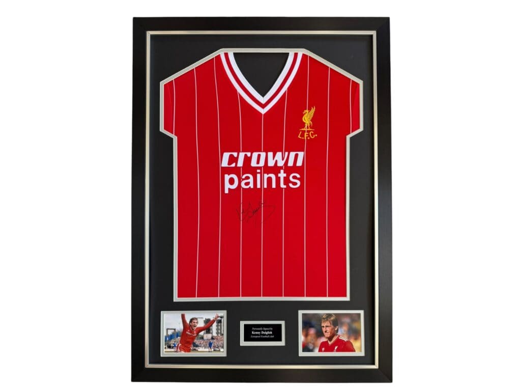 Kenny Dalglish signed Liverpool 1982-1983 crown paints home shirt