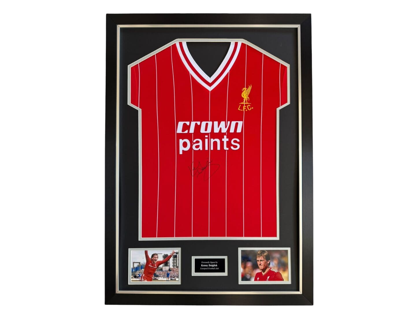 Kenny Dalglish signed Liverpool 1982-1983 crown paints home shirt