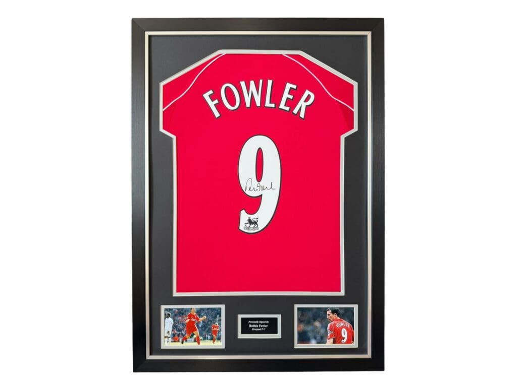 Robbie Fowler signed Liverpool 2001 number 9 shirt